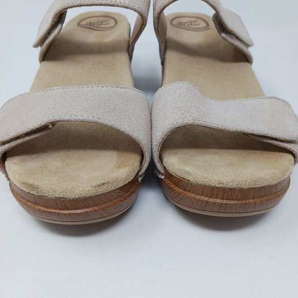 Dansko Sonnet Sandals Size 39 Platform Glitter Adjustable Straps - Picture 5 of 13